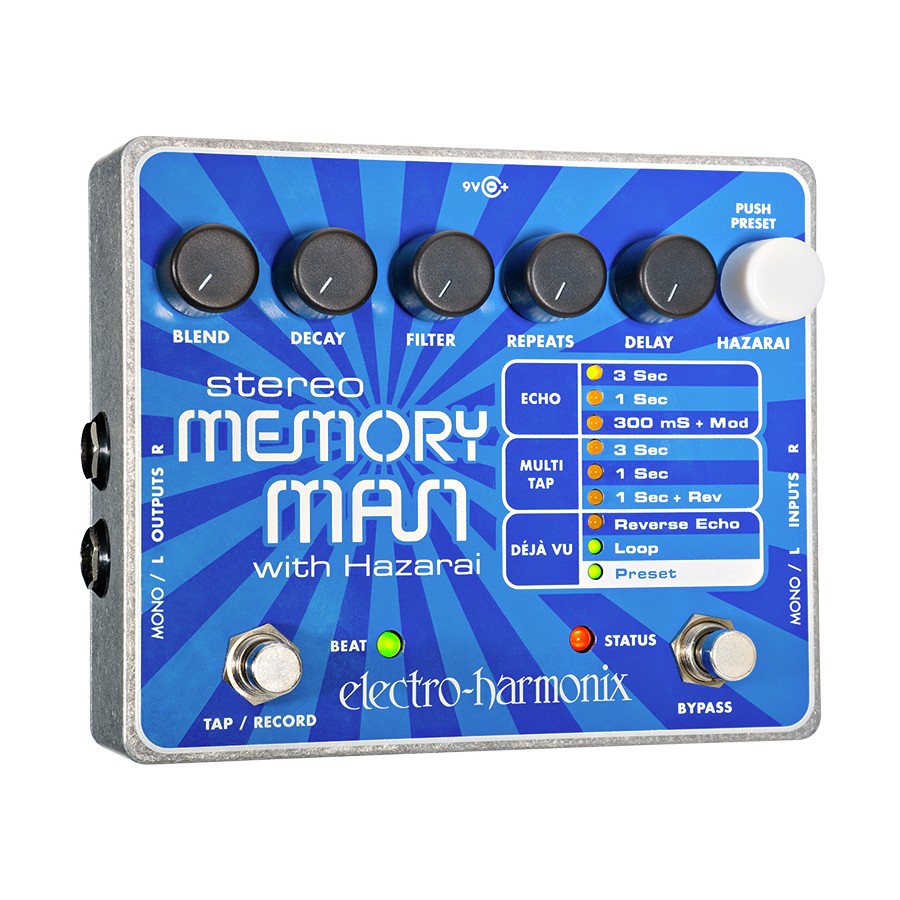 Electro Harmonix Stereo Memory Man w Hazarai Stereo Delay w Echo & Loop, New!
