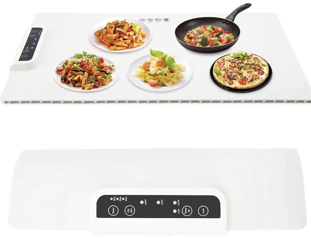 Food Warming Mat with Timer & Temp Control – Electric Large Heating Pad