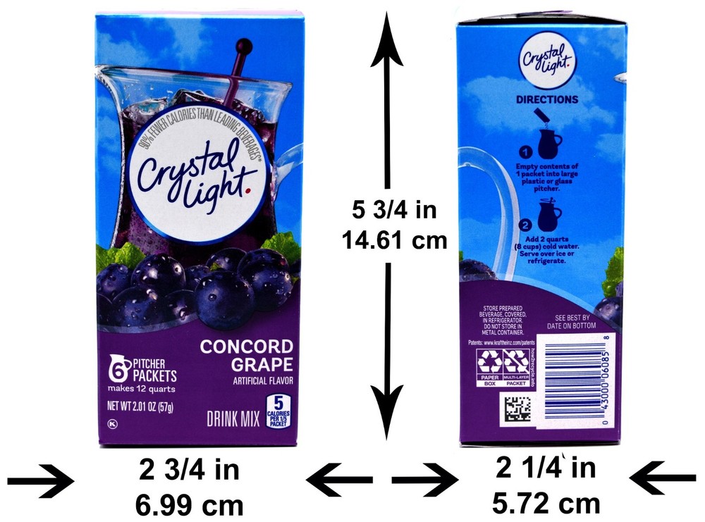 4 12-Quart Boxes Crystal Light Concord Grape Drink Mix