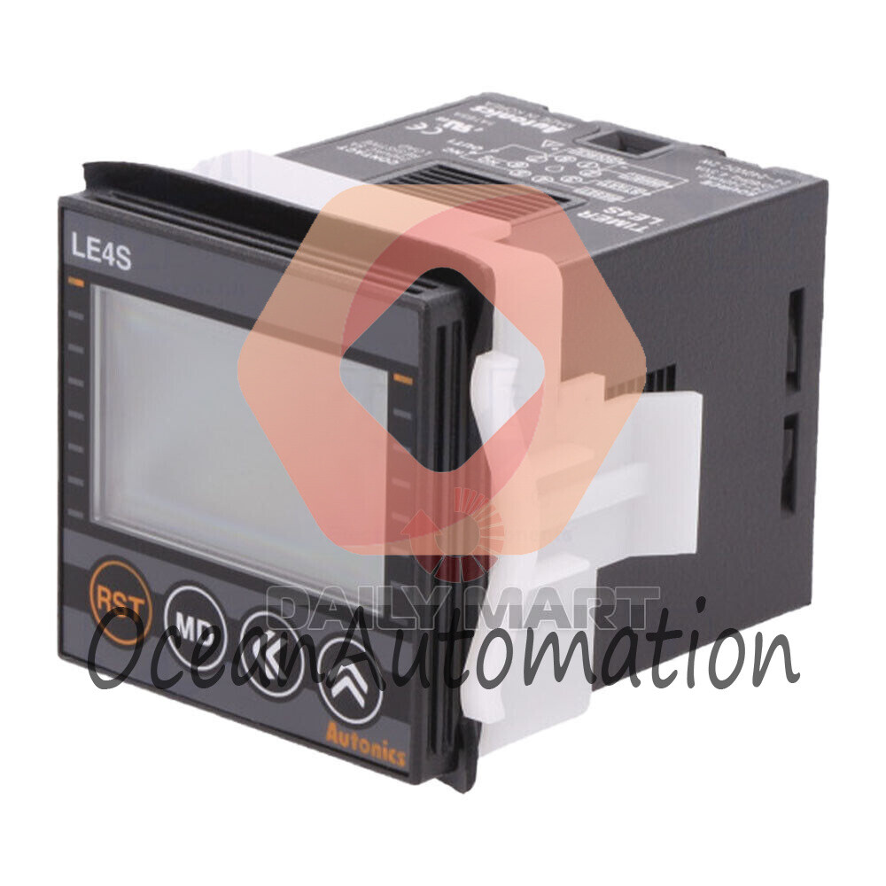 New In Box 1pcs LE4S Digital Backlit LCD Timer AUTONICS