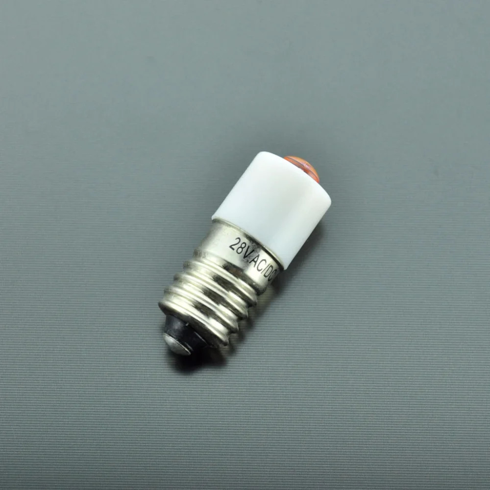 E10 LED Indicator Lamp, 28V AC/DC