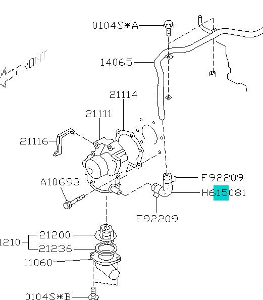 Genuine Subaru Water Bypass Hose & Clamp Kit Forester Impreza Legacy Outback OEM