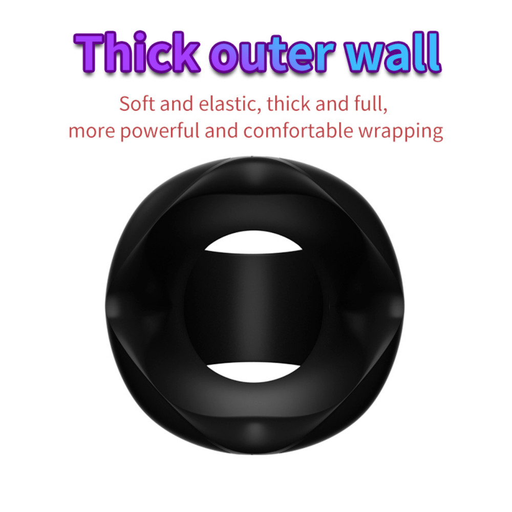 Silicone Ball Stretcher Enhancer Squeeze Scrotum Testicle Ring Delay Ejaculation