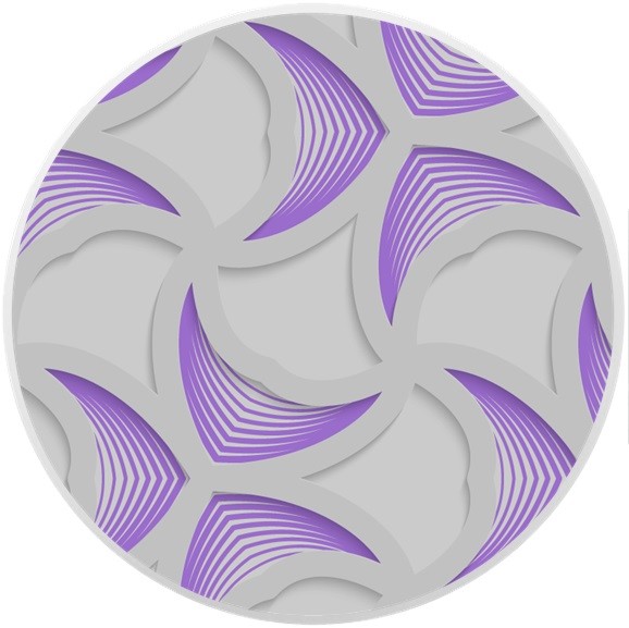 Purple Lavender Abstract Pattern Ceramic Cabinet Drawer Knob