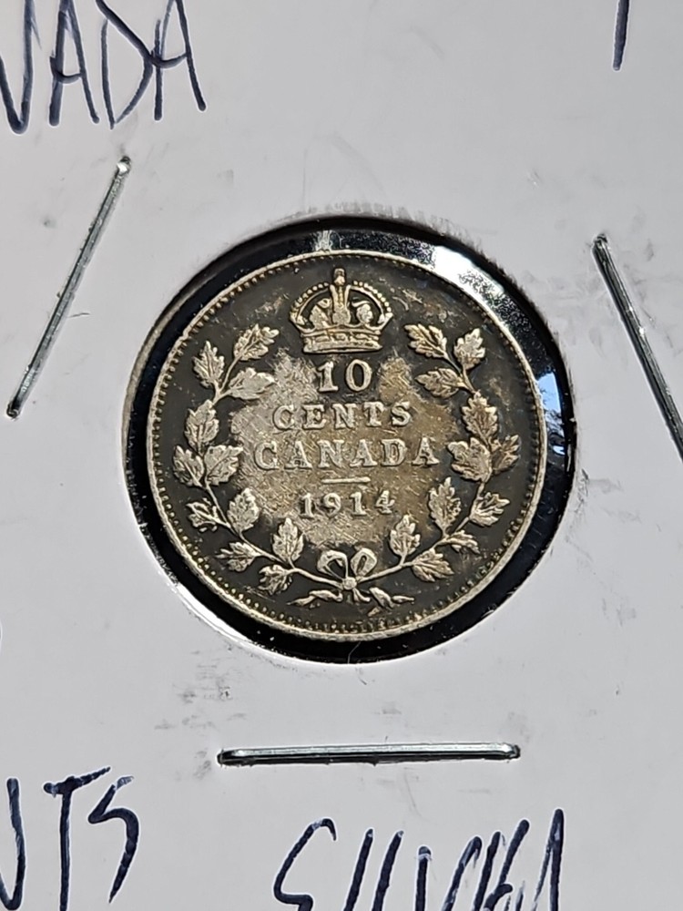 Canada 1914 Silver 10 Cents