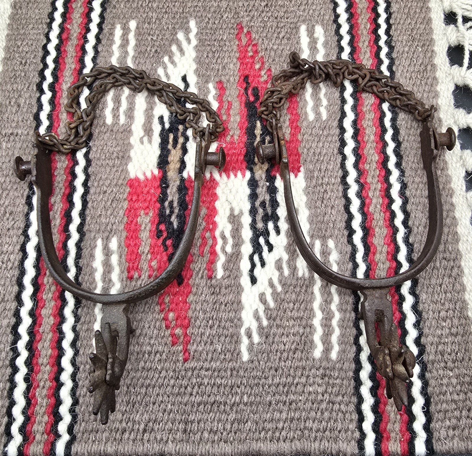 1800s August Buermann Spur Set Marked