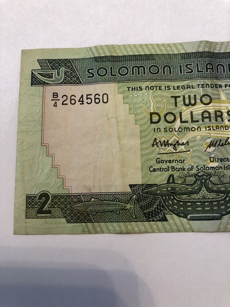 SOLOMAN ISLANDS- 2 DOLLARS BANKNOTE-1986