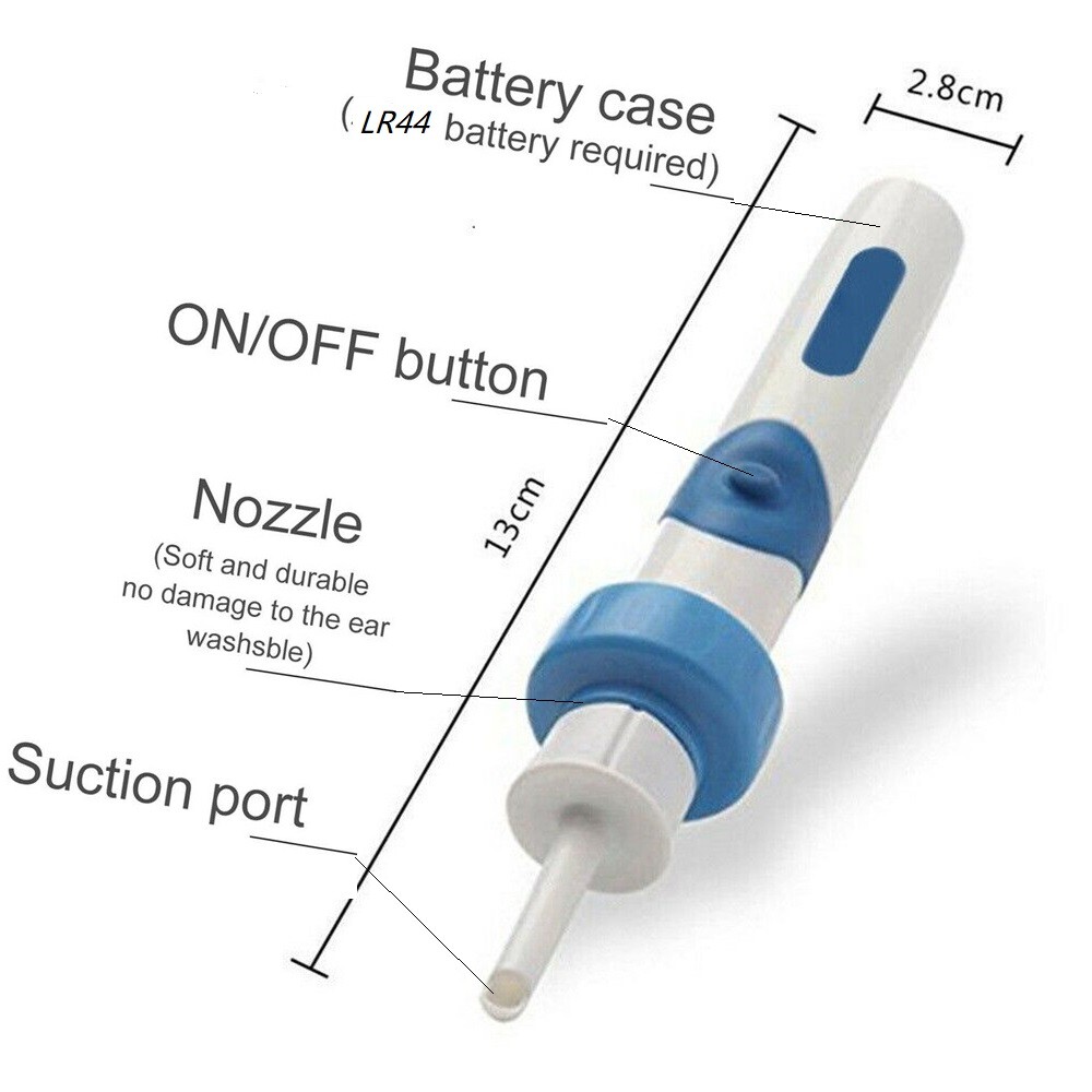 Safety Electric Cordless Vacuum Ear Cleaner Wax Remover Painless Cleaning Tool