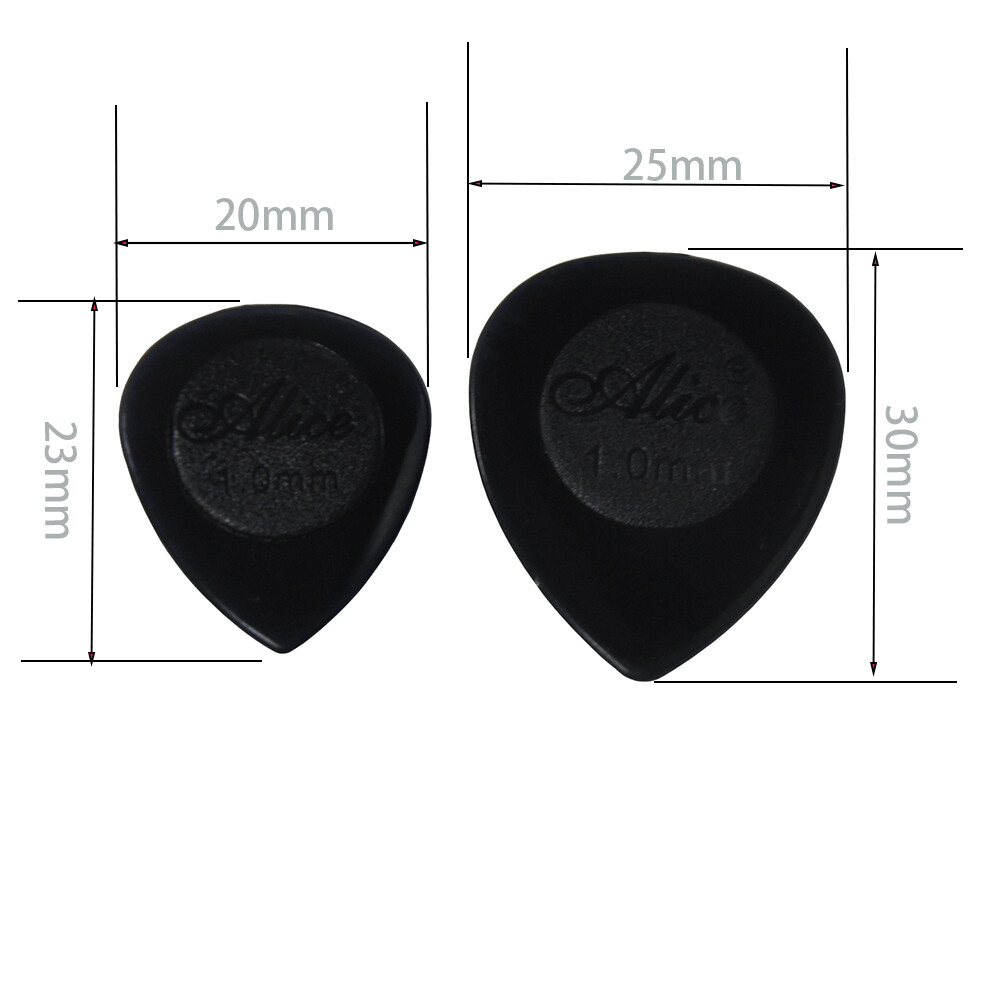 100pcs Alice Heavy 1mm Water Drop Teardrop PC Guitar Picks Plectrums With Box