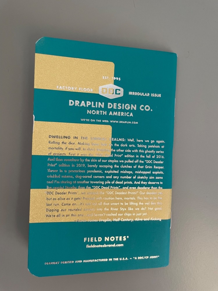 Field Notes DDC Deadest Print Notebook - DDC211 Sun Kingdom