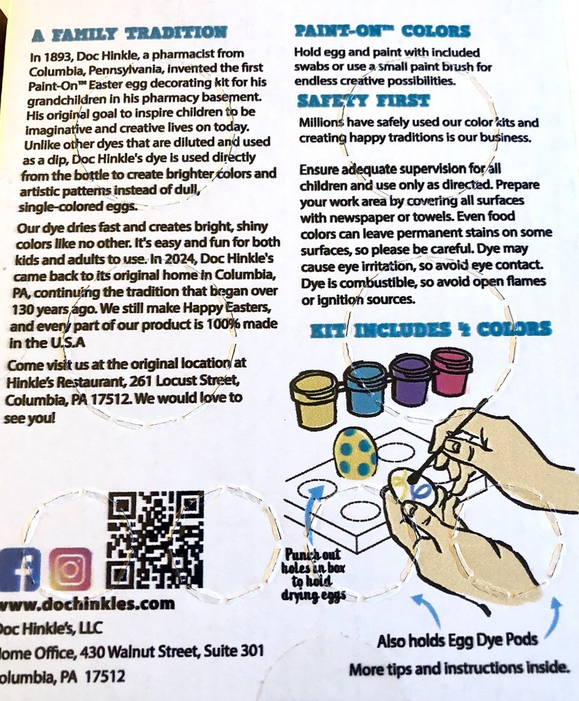 Doc Hinkle Paint-On Easter Egg Coloring Kit - needs only the eggs!!! :)