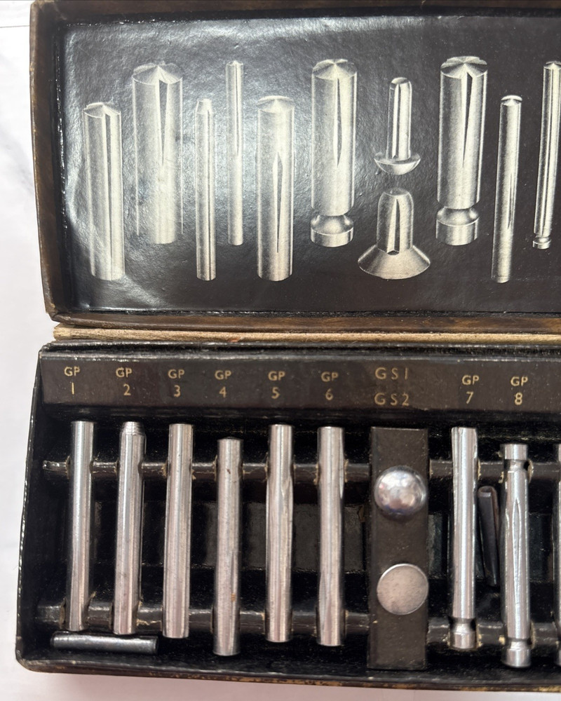 Grooved Studs Pins for Technical Engineers Design Projects SAMPLE BOX Vintage