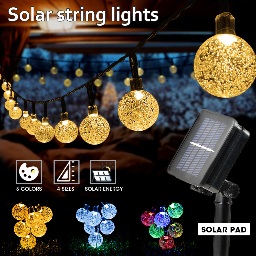 50 LED Solar String Lights Patio Party Yard Garden Wedding Waterproof Outdoor