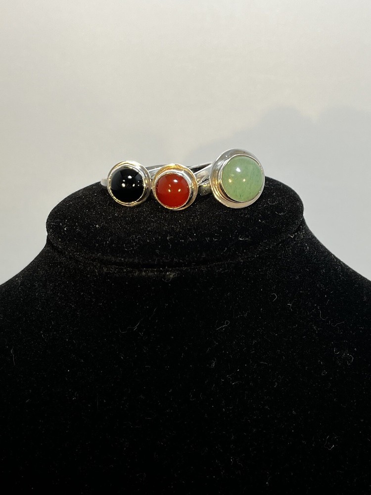 Silver Ring Simple Ring Single Stone Handmade Ring