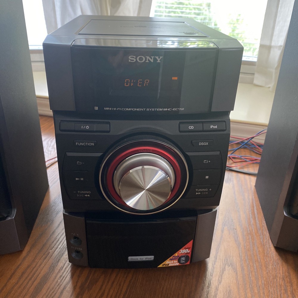 Sony HCD-EC79i CD & IPOD System w/ 2 Speakers SS-EC79 TESTED & WORKING