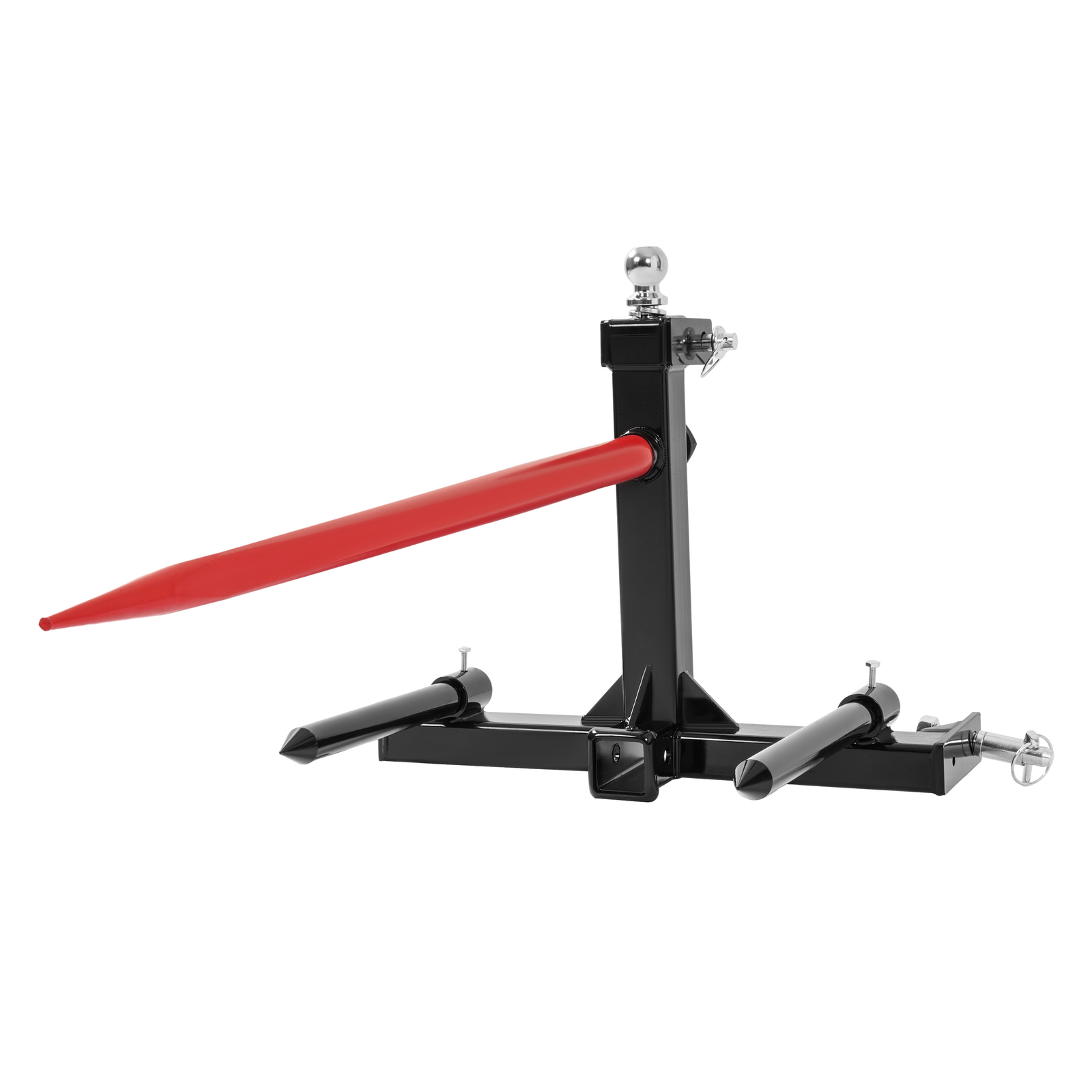 3 Point Hay Bale Spear Trailer Hitch Receiver For Cat 1 Tractor W/Gooseneck Ball