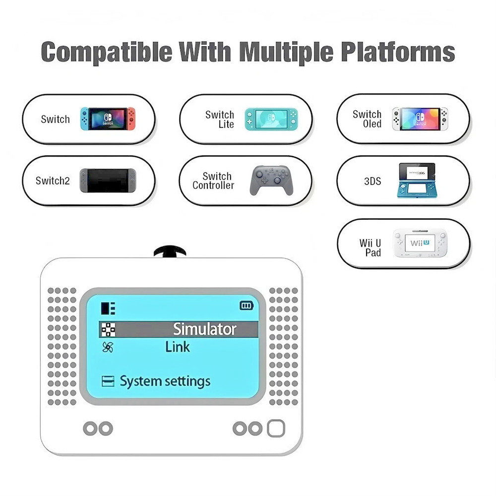 Amiibo NFC Tag Emulator Bluetooth-Compatible Emulator for Nintendo Switch 1 & 2