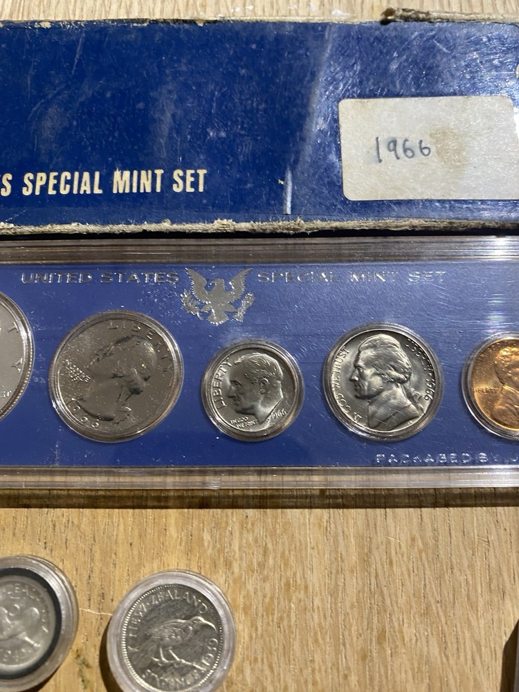 Silver Lot. Us Mint Set, 1800s Foreign & More