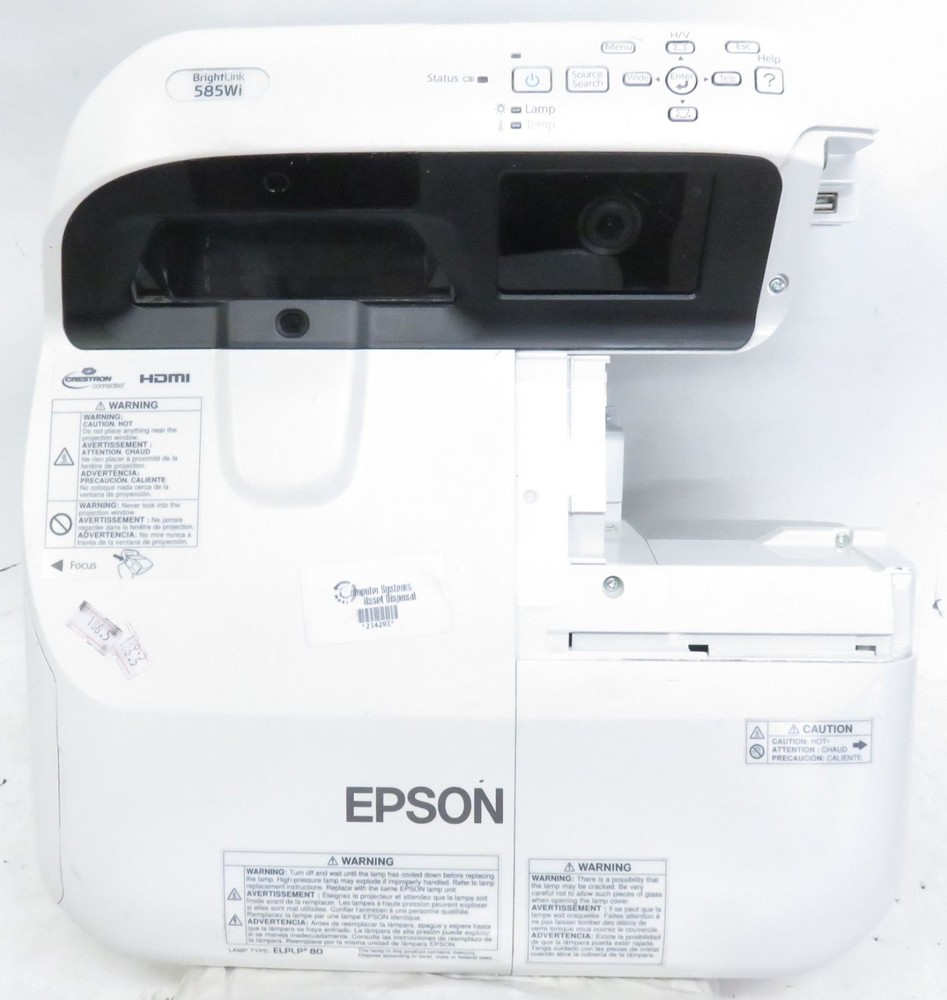 Under 2000 Hours * Epson BrightLink 585Wi Projector * WXGA UST