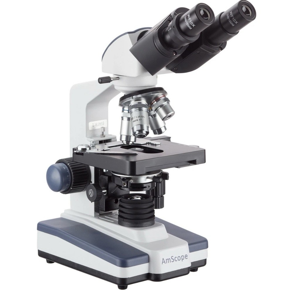 Amscope B120C 40X-2500X Binocular Compound LED Microscope + 3D Mechanical Stage