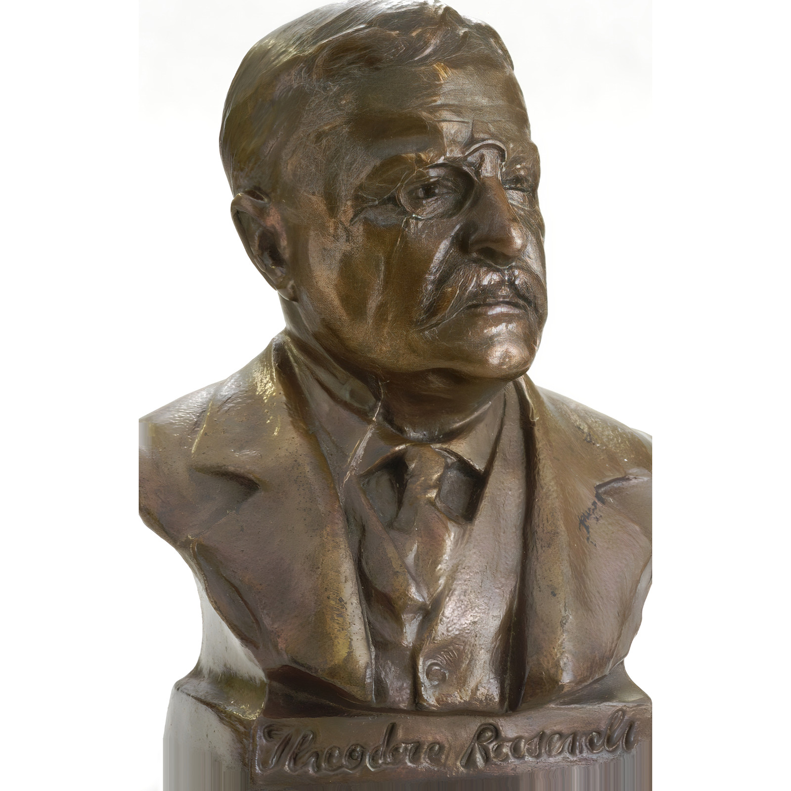 H25955 President Teddy Theodore Roosevelt Cardboard Cutout of Metal Bust