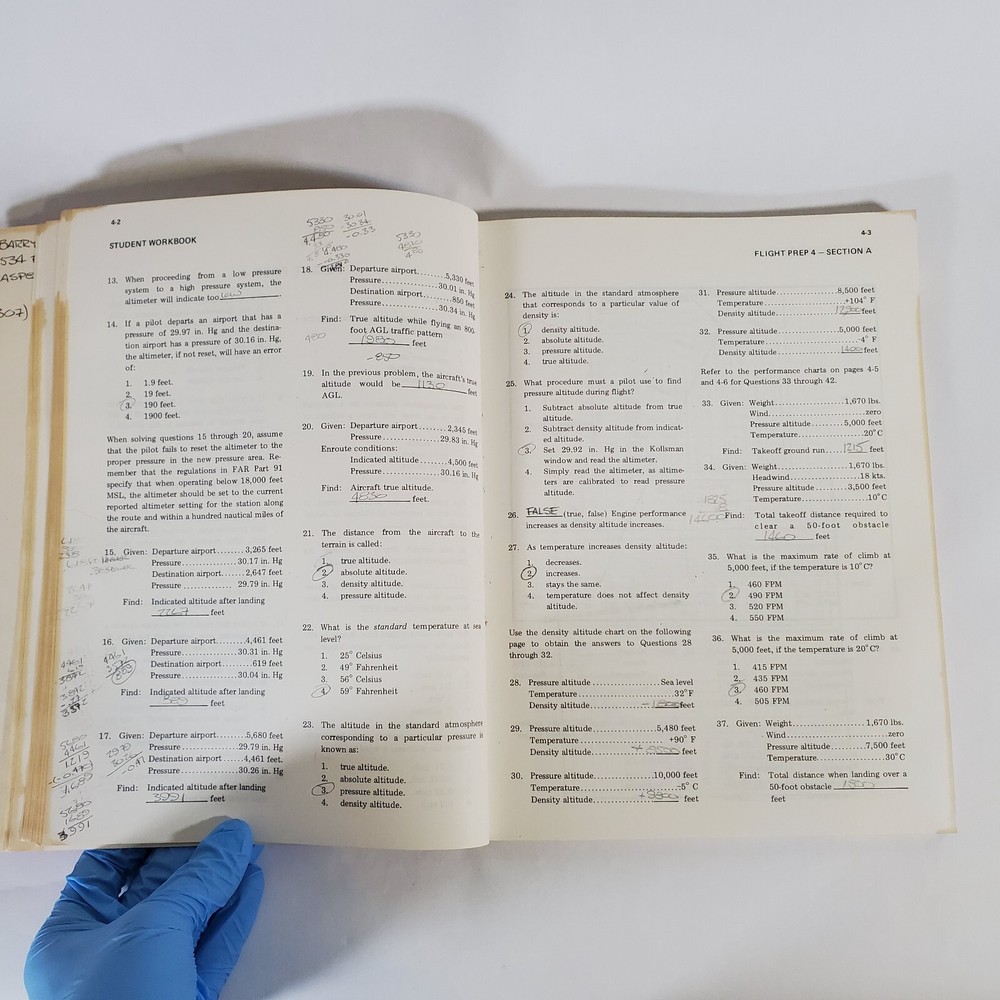 Cessna Integrated Flight Training System Private Pilot Workbook 1978 Flight Book