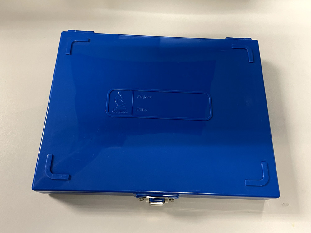 HS - MICROSCOPE GLASS SLIDE CASE -  HOLDS 100 SLIDES