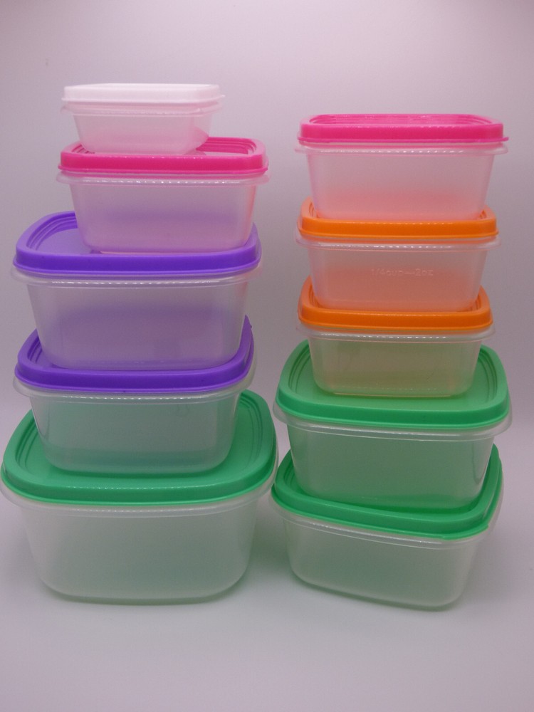Micro Storage Containers / Measuring Cups - Plastic - Set of 10
