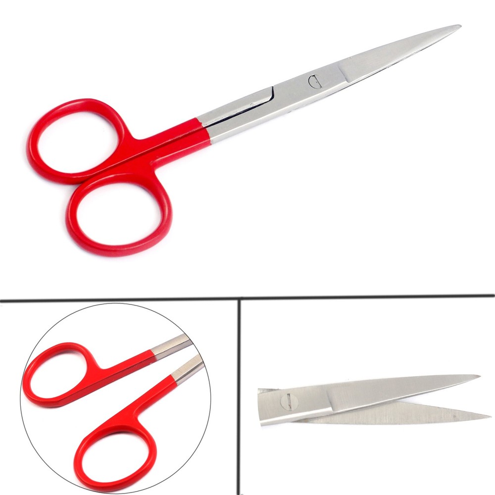 Dissecting Operating Scissors 5.5" Sharp/Sharp Straight Color Handle (Red)