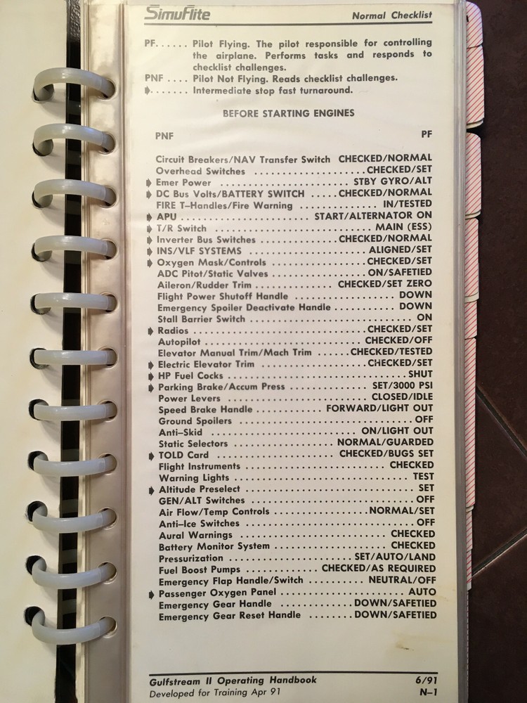 Gulfstream II Operating Handbook