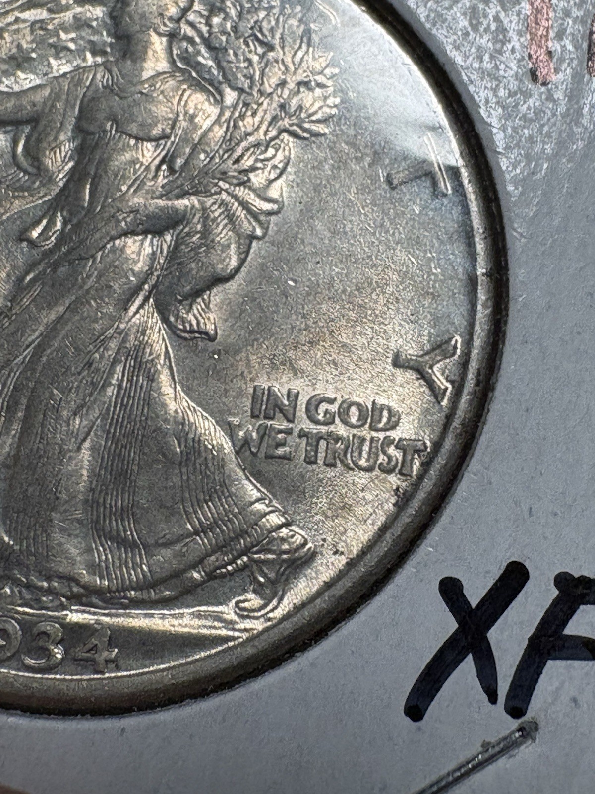 1934D Walking Liberty Half Dollar 50c US Silver Coin XF