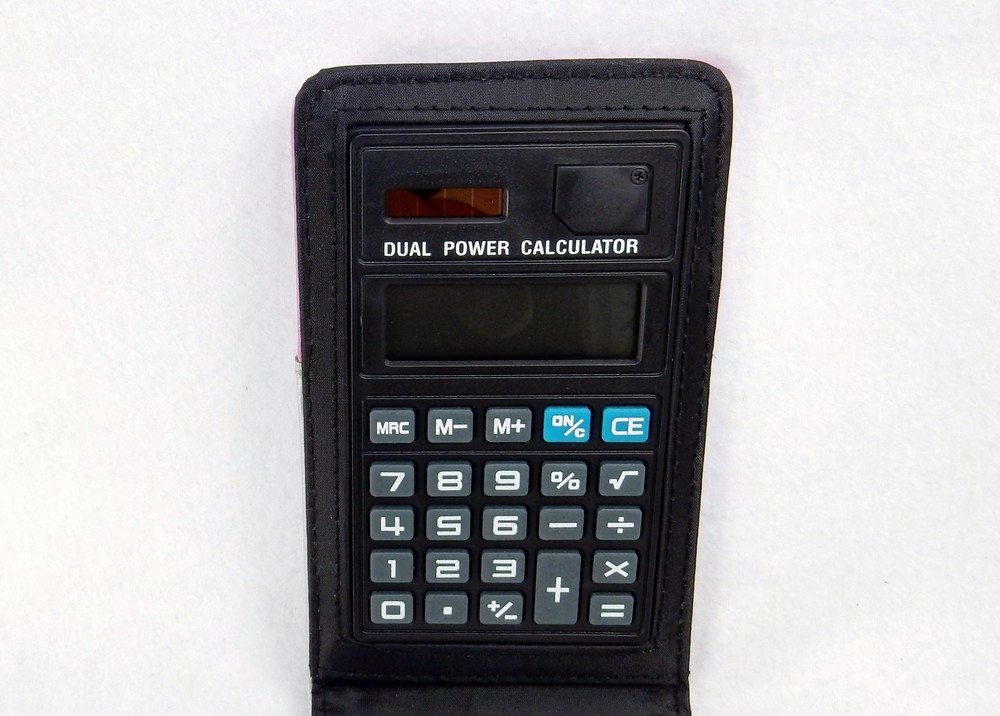 Jotter Note Pad w/Dual-Power Multi-Function Calculator ~ PO538, Orange & Silver