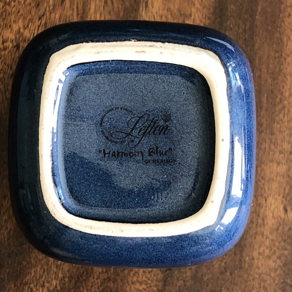 Leftron Cherison Harmony Blue Square Vase 7" x 4"