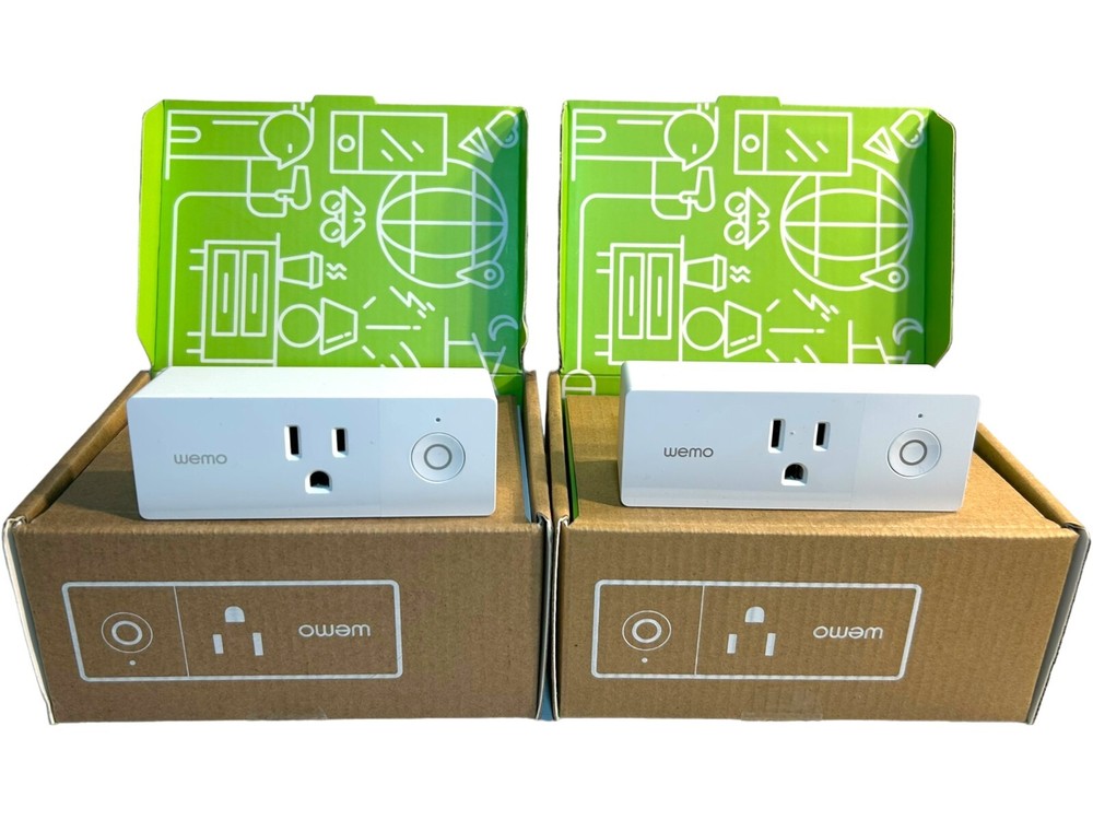 Wemo Mini WiFi Smart Plug Enabled Alexa Google Assistant Lot 2