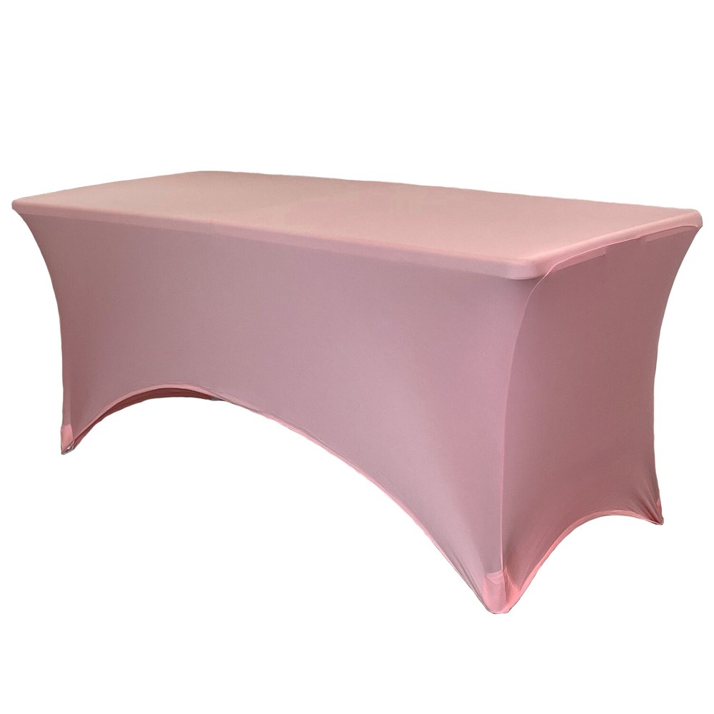 6 ft Rectangular Fitted Spandex Tablecloths, Party Folding Elastic Table Covers