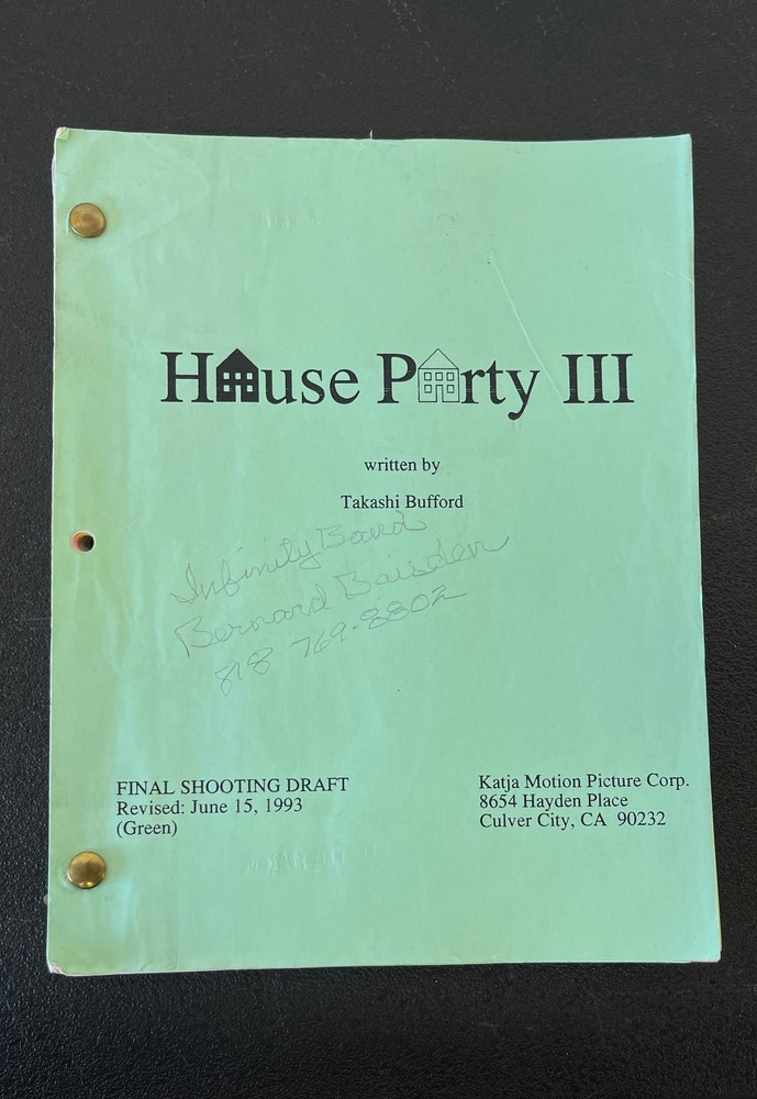 House Party III 1993 Final Shooting Draft Script