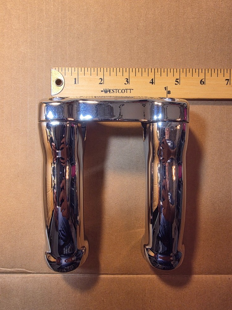 Genuine Harley Davidson 1" Handlebar Chrome Pullback Risers Clamp Bar Shield