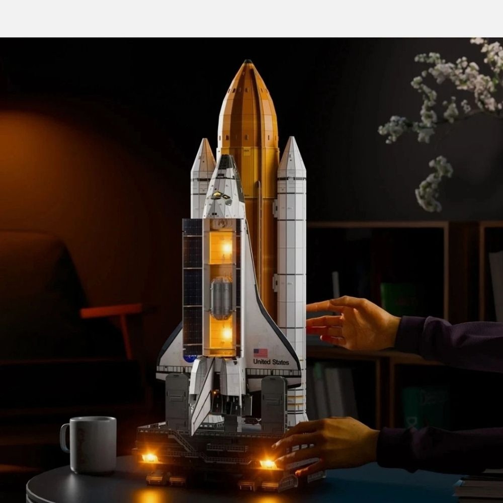4D Build Space Shuttle 3D Model Kit with LED Lights Architect Series