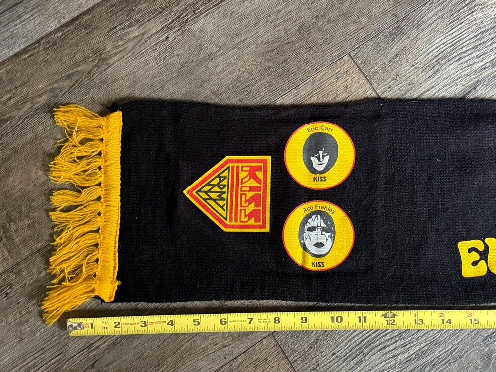 KISS Scarf Banner Unmasked European Tour Germany Vintage Kiss Aucoin Memorabilia