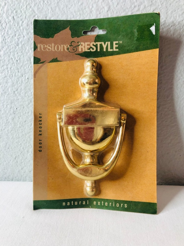 Vintage Solid Brass Door Knocker - Classic Design - Original Packaging