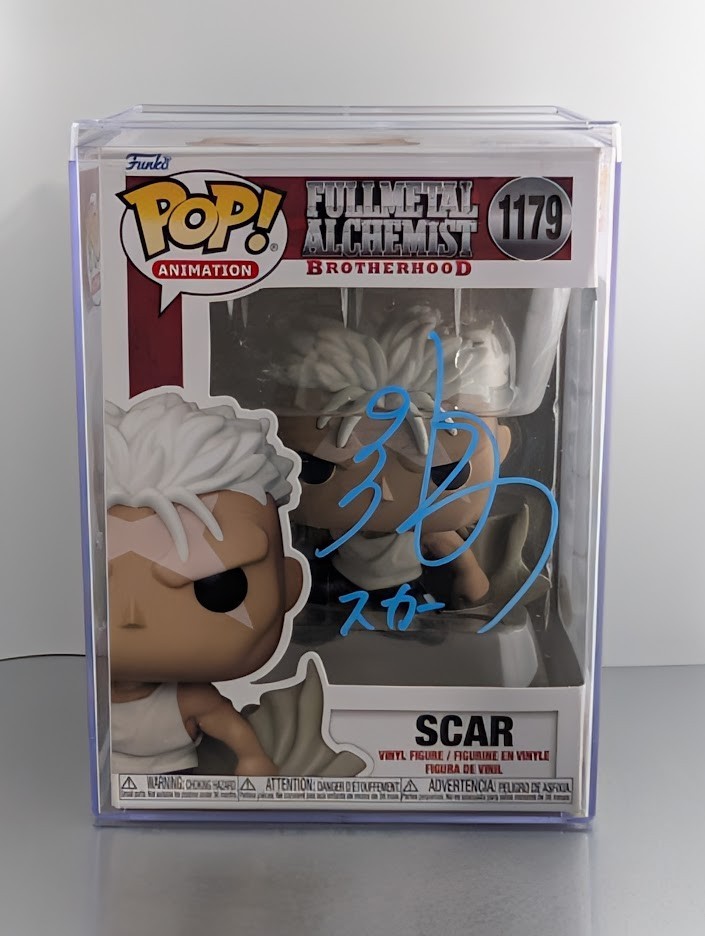 Ryotaro Okiayu JVA Signed Autographed Funko Pop #1179 SCAR Fullmetal Alchemist