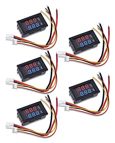 5PCS 0.28" Digital Volt Amp Voltmeter Ammeter Meter DC 100V 10A 3 Bits