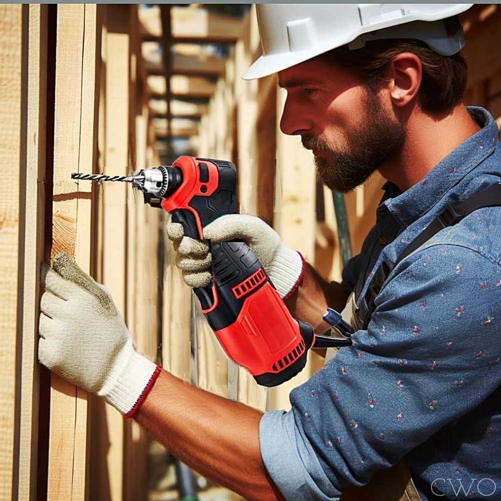 Electric Drill Compatible with Bauer 3/8 in. Variable Speed Close Quarters Drill
