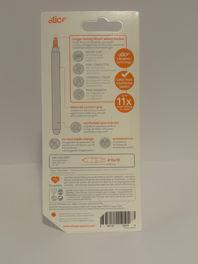 Slice New Precision Craft Hobby Cutter 10416, Micro-Ceramic Replaceable Blade