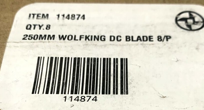 8-Pack 250MM WolfKing DC Blades 114874