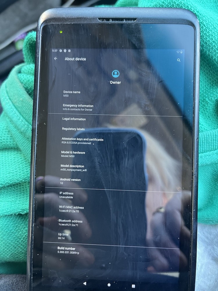 Elo M50 Mobile Computer Elo E862573 Wi-Fi, Android 10 with GMS, 5.5-inch HD