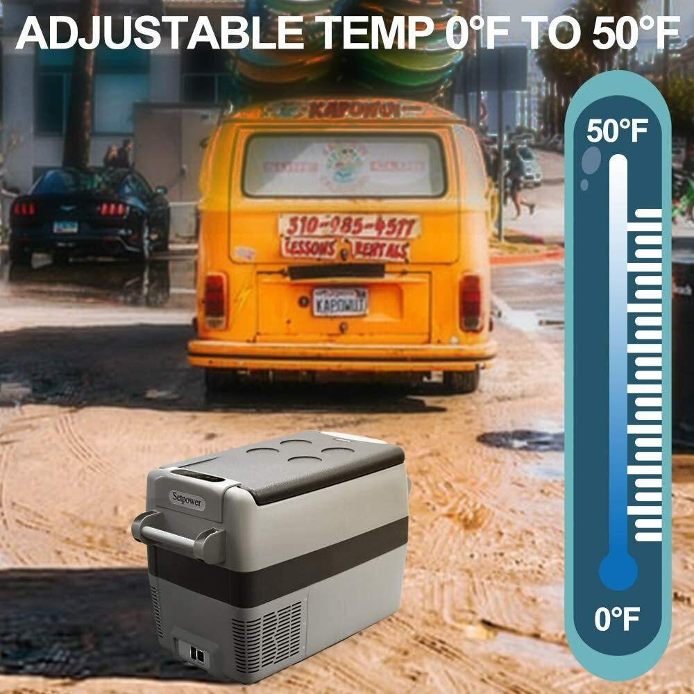 53 Quart Car Refrigerator Electric Cooler 12V Refrigerator for Camping Fishing