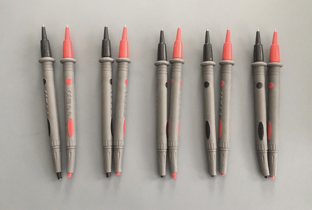(Qty-10) DVM Probe Tips / Ends, 1000-V Rated, Replacement Probe Ends