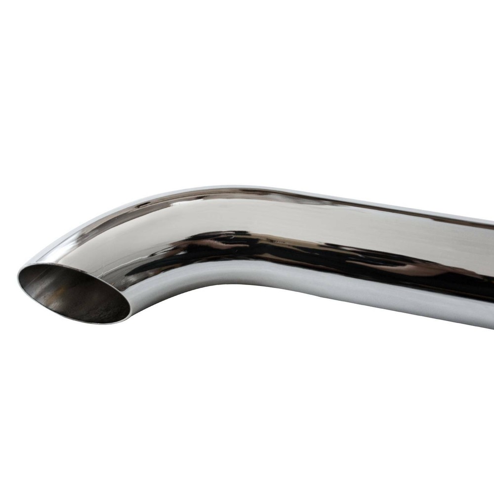 Pair Chrome 3"ODx 60" Length Curved Stack Pipe Freightliner Kenworth Peterbilt