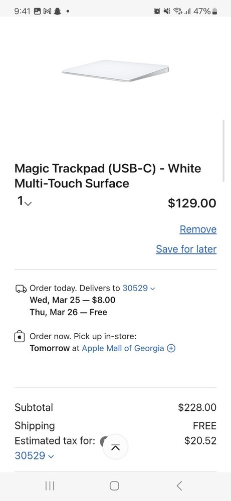 Apple Wireless Compact Magic Keyboard & Magic Trackpad QWERTY Built-In Battery